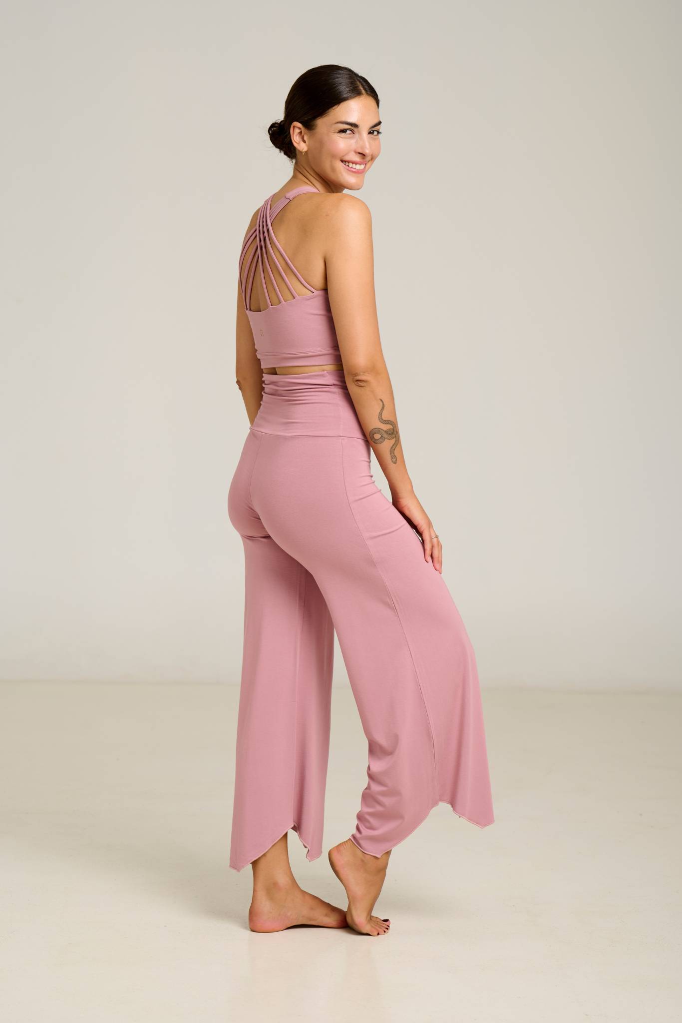 Pantalón Flare Maya Rosa Seca