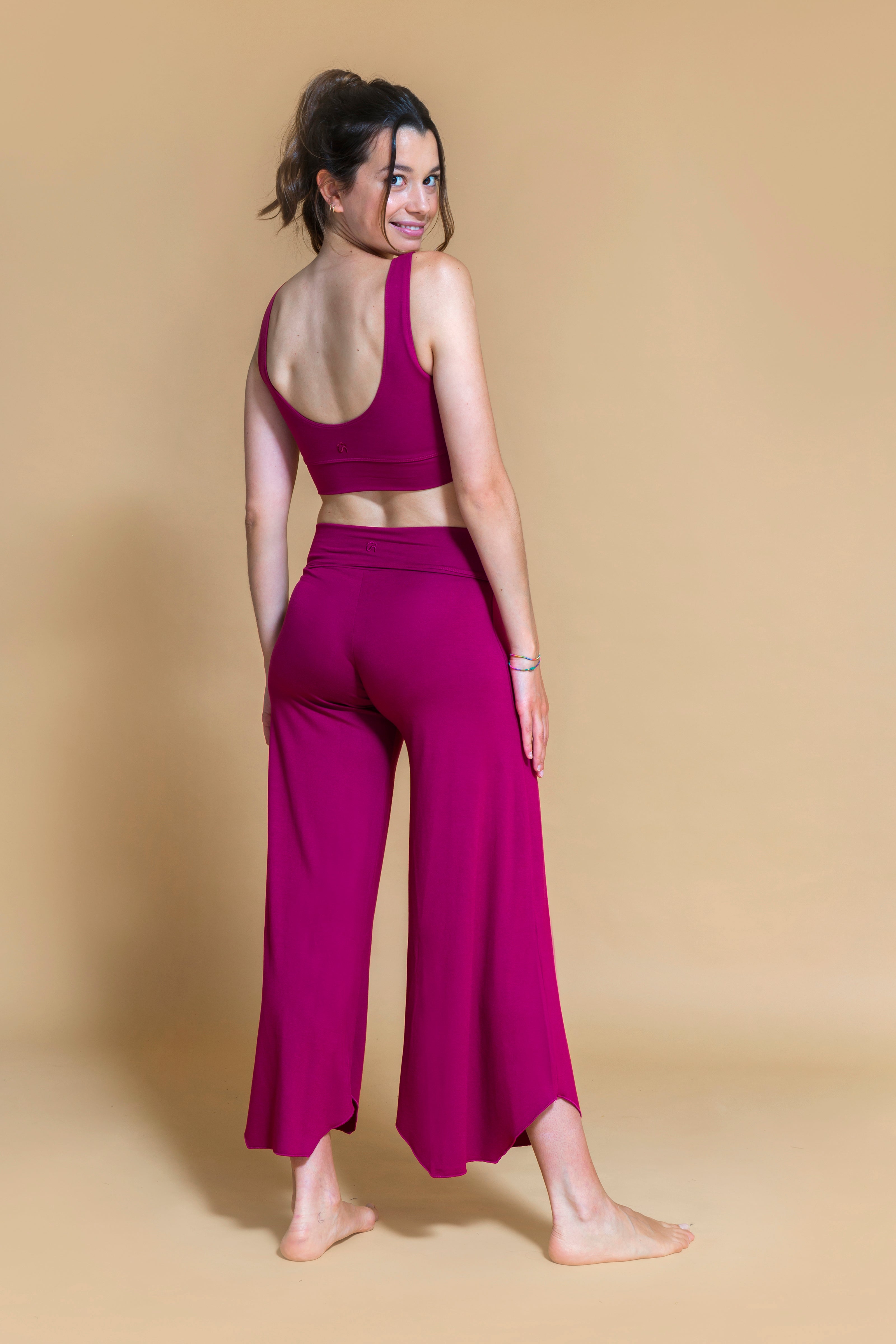 Maya Flare Pant Plum Shambhala Barcelona