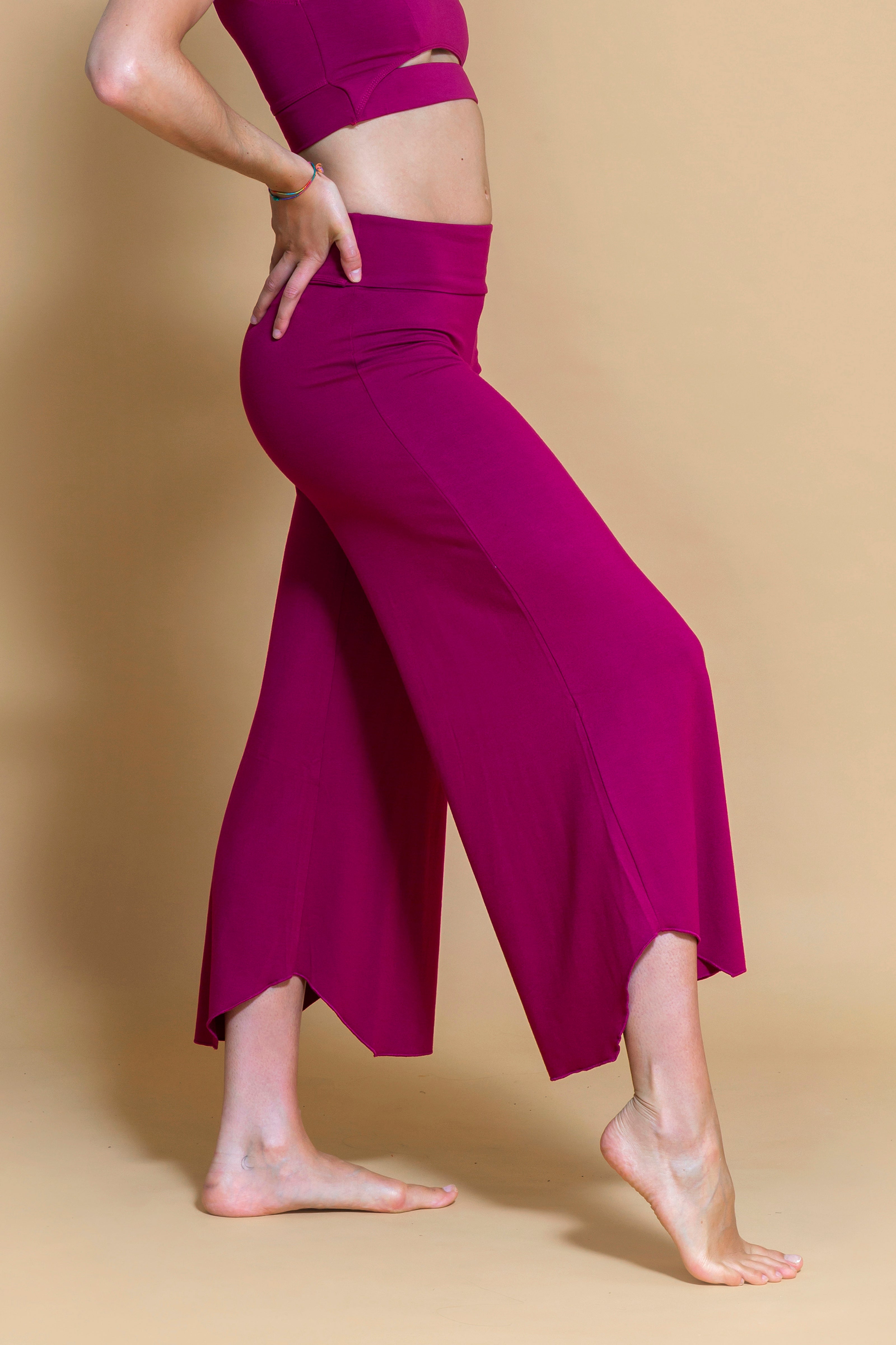 Maya Flare Pant Plum Shambhala Barcelona