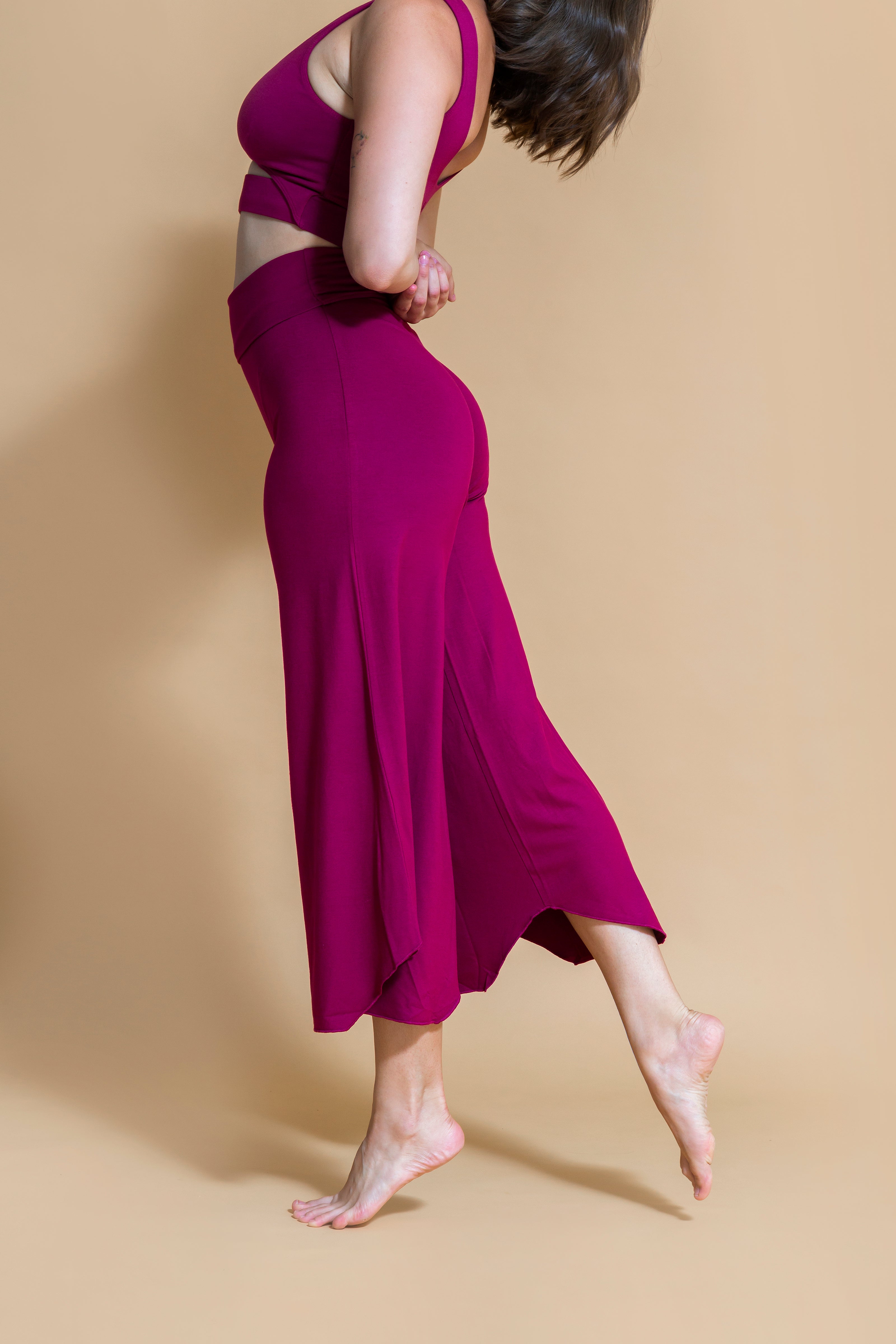 Maya Flare Pant Plum Shambhala Barcelona