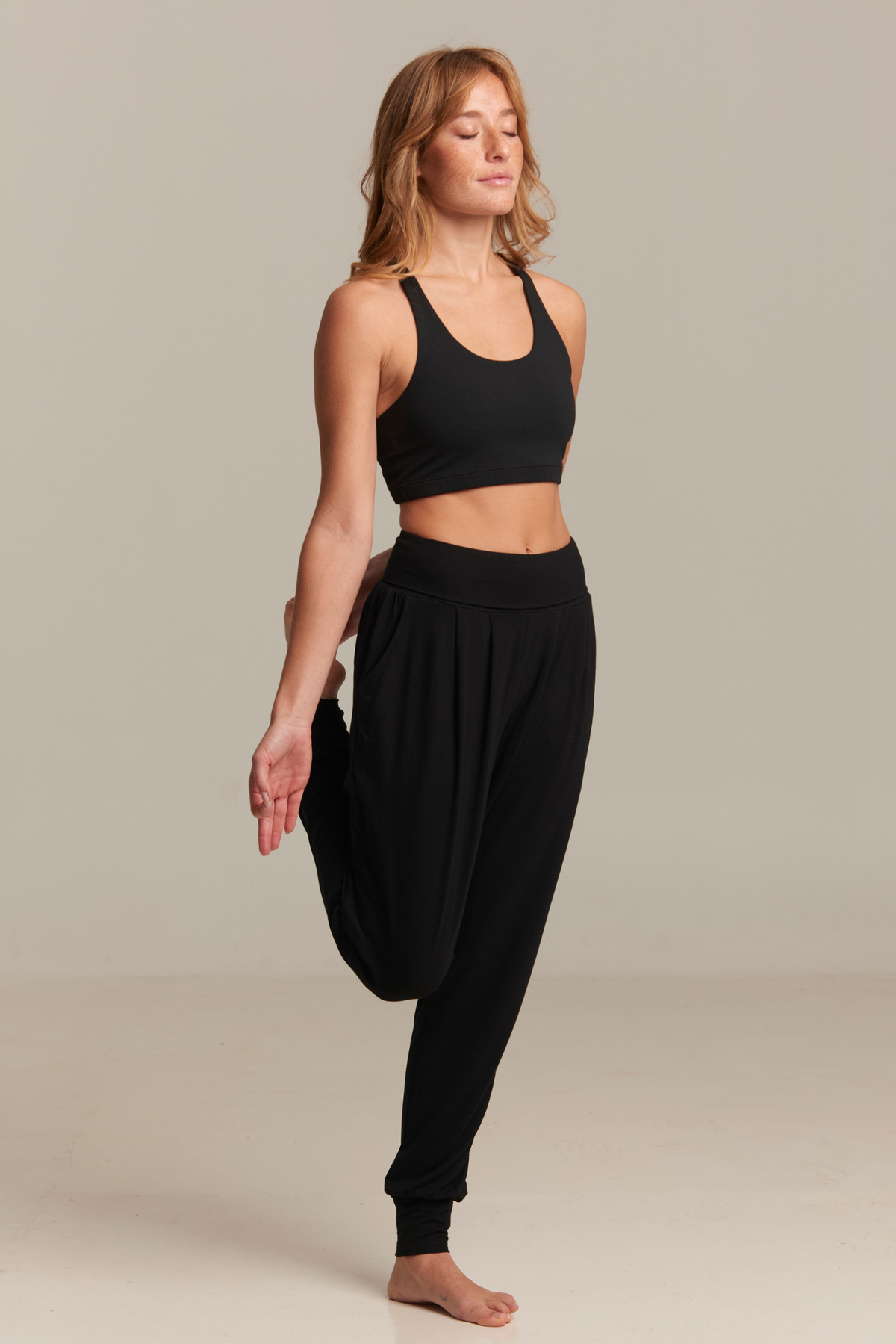 Purusha Harem Pant Black