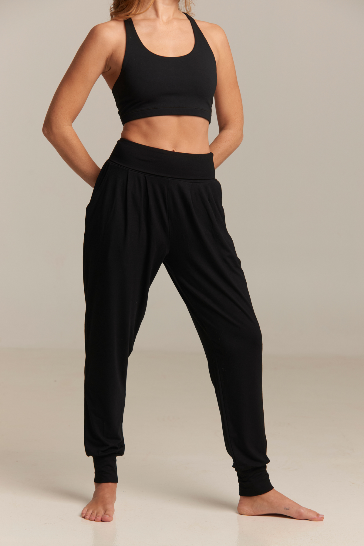 Purusha Harem Pant Black