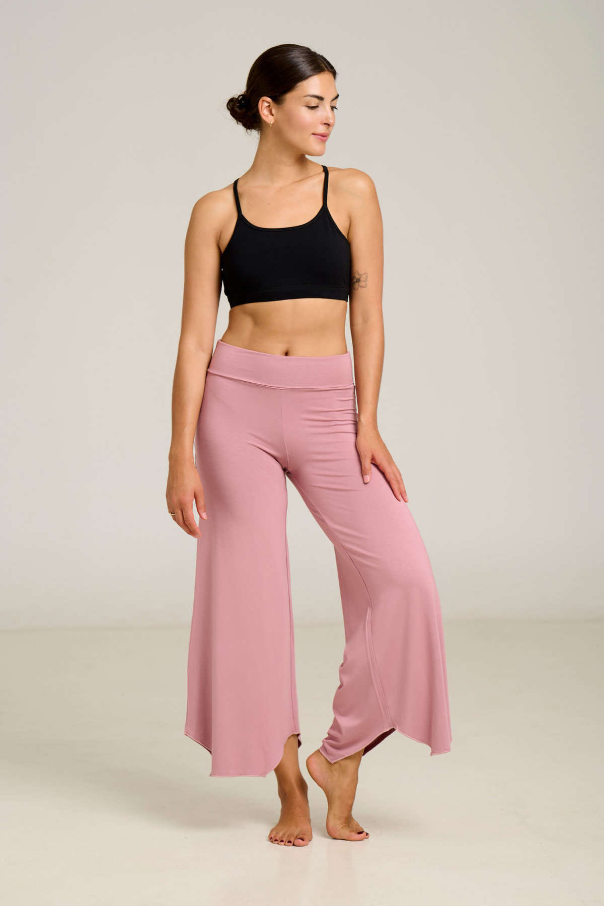 Pantalón Flare Maya Rosa Seca