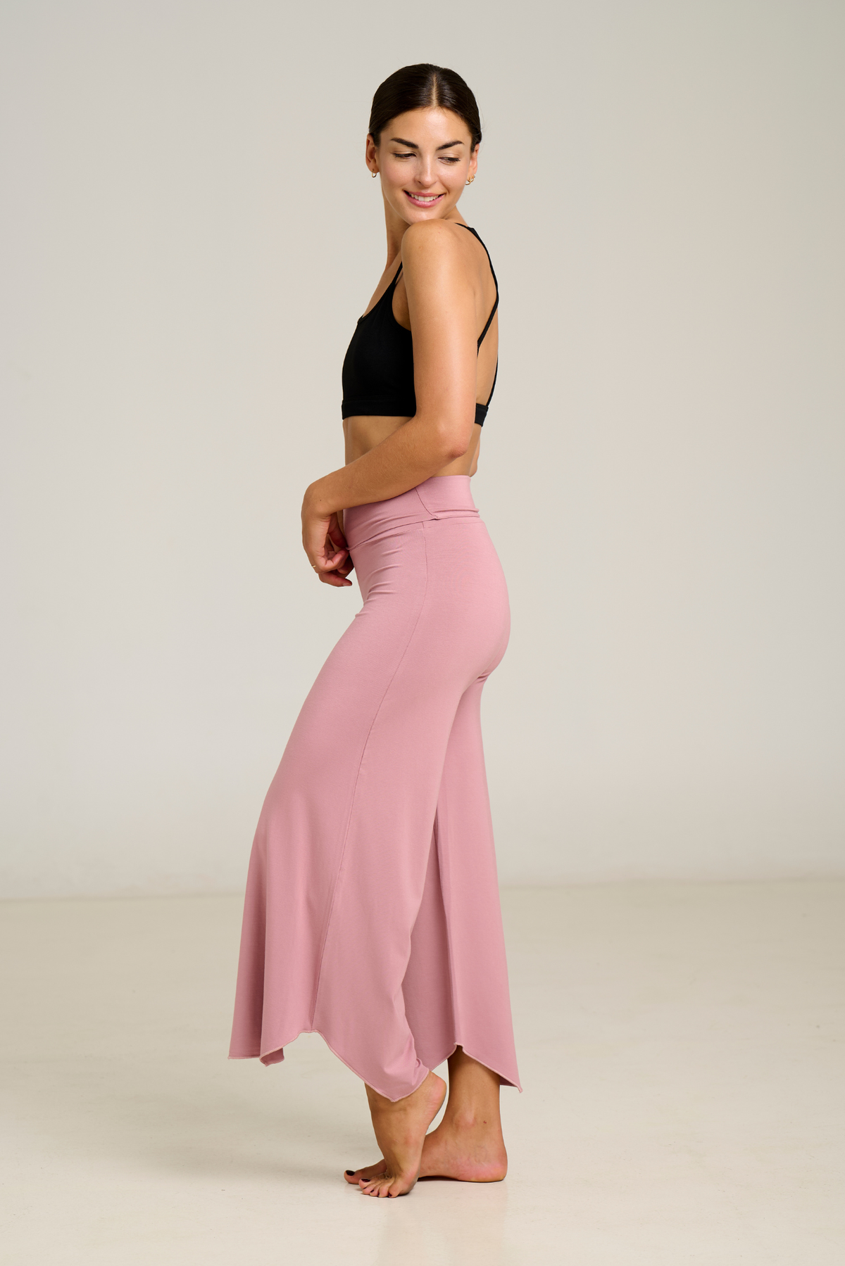 Pantalón Flare Maya Rosa Seca