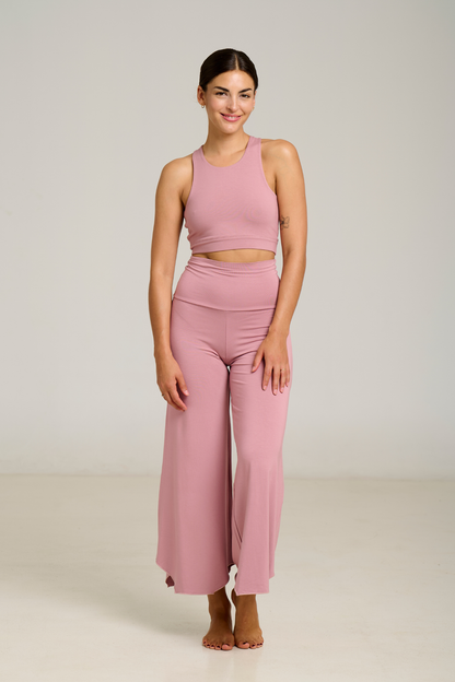 Pantalón Flare Maya Rosa Seca