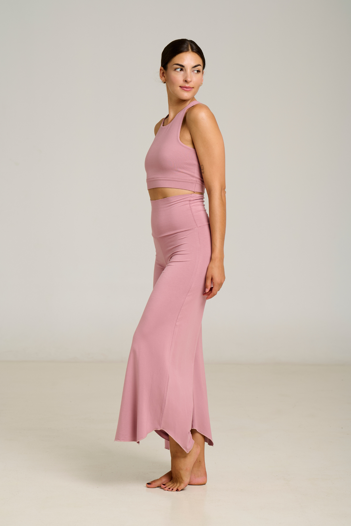 Pantalón Flare Maya Rosa Seca