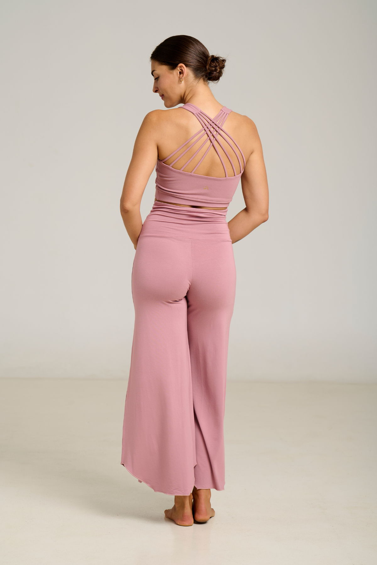 Pantalón Flare Maya Rosa Seca