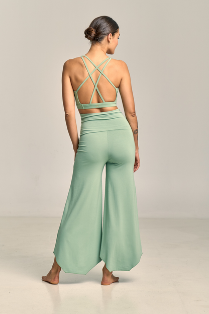 Pantalón Flare Maya Salvia