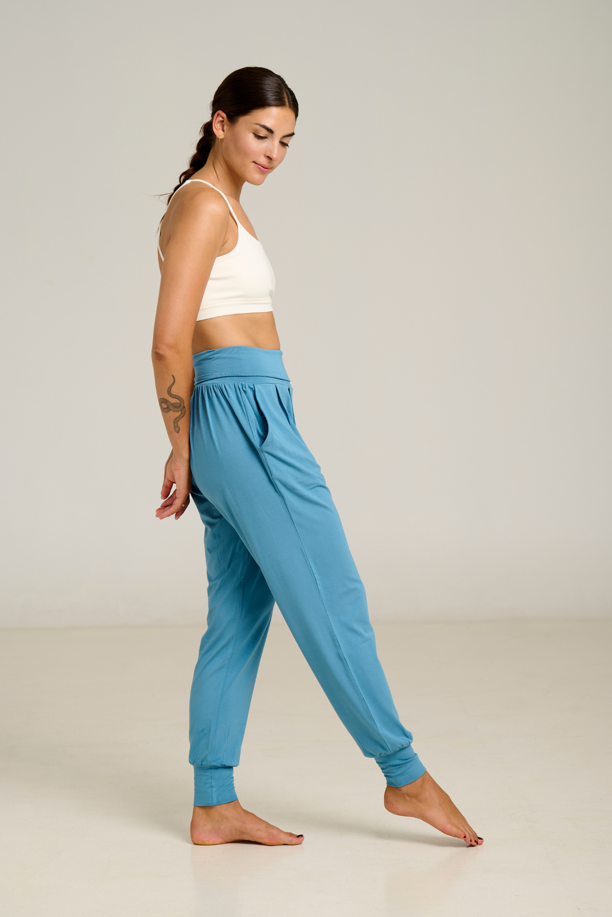 Pantalón Purusha Harem Azul Piedra