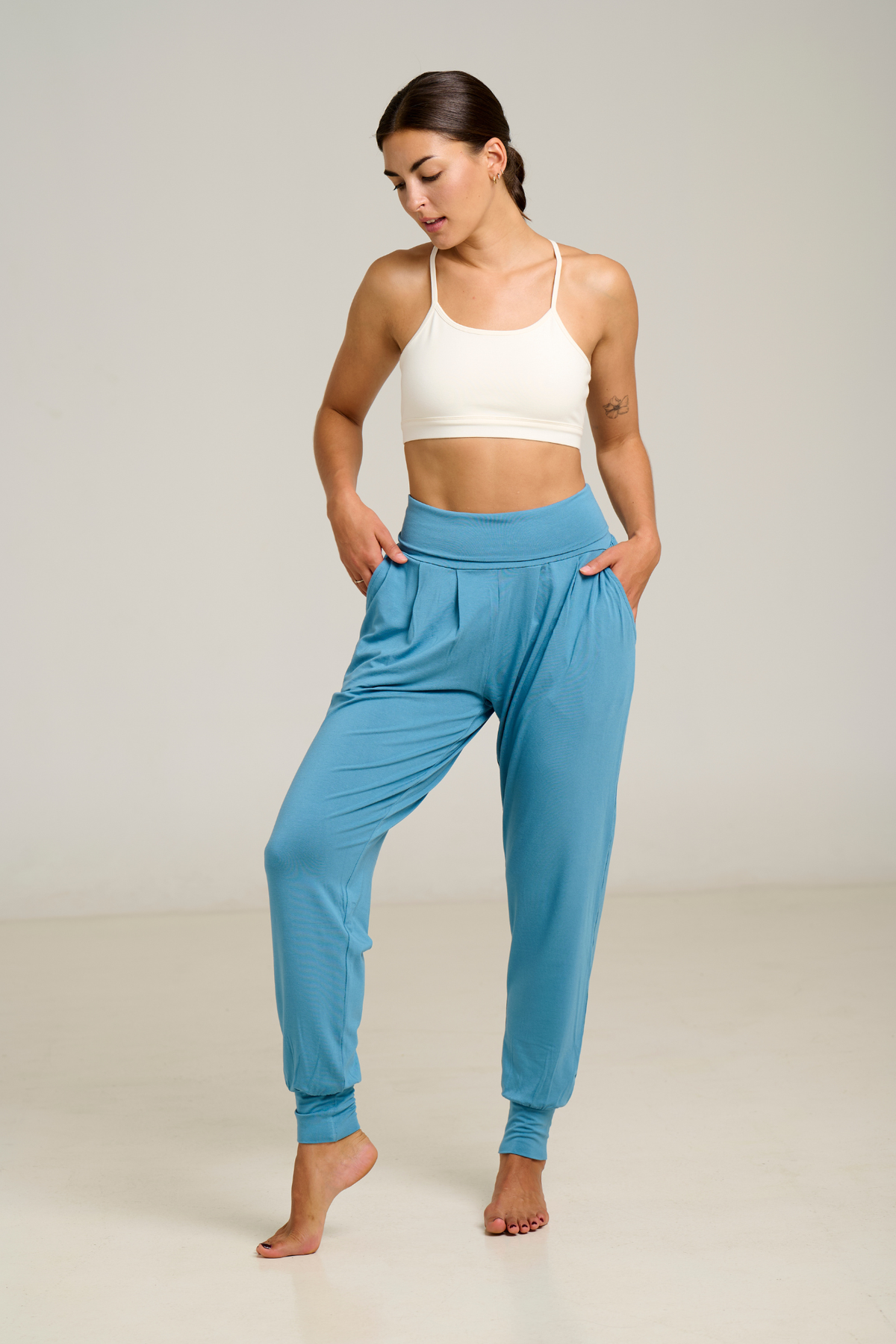 Pantalón Purusha Harem Azul Piedra