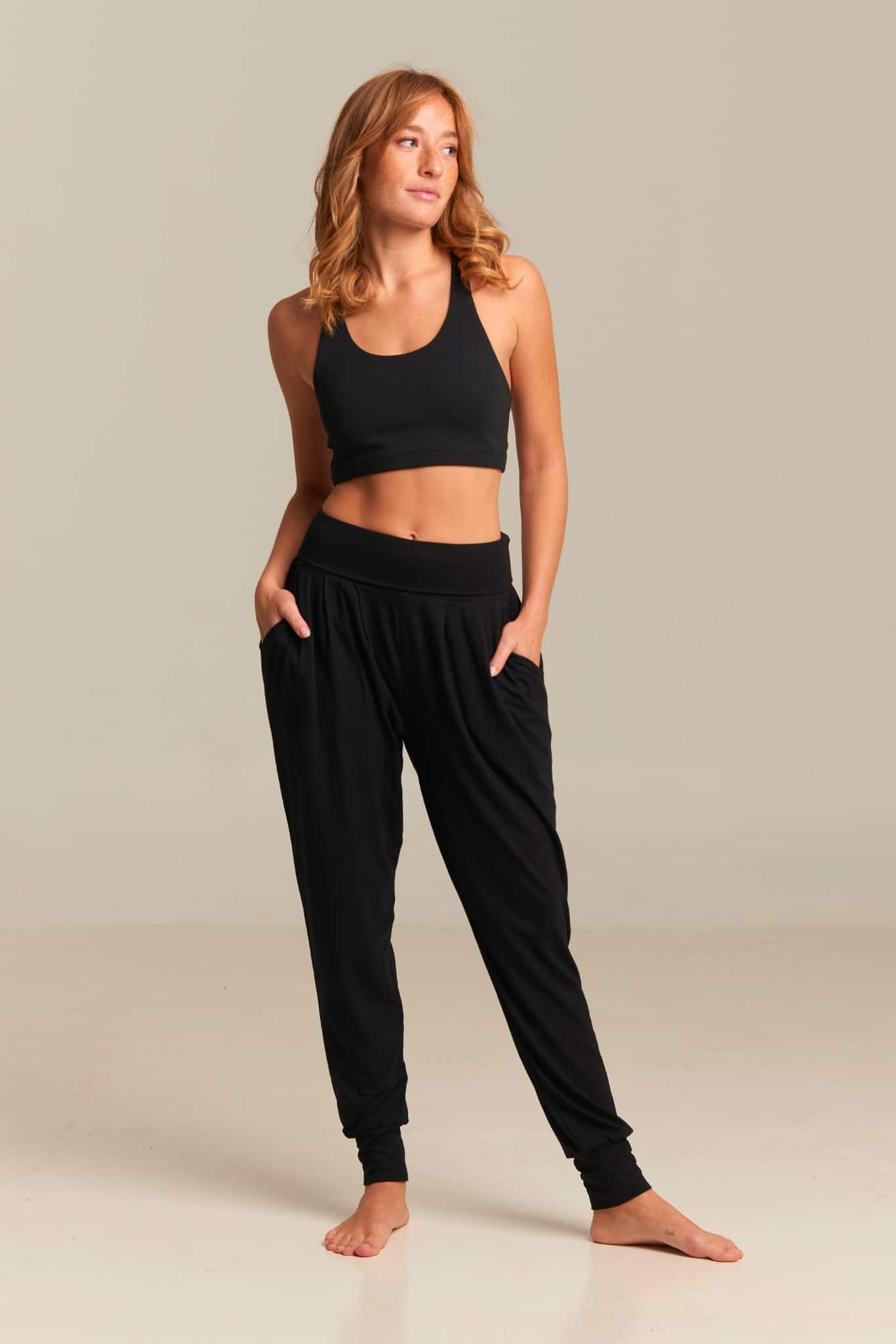 Purusha Harem Pant Black